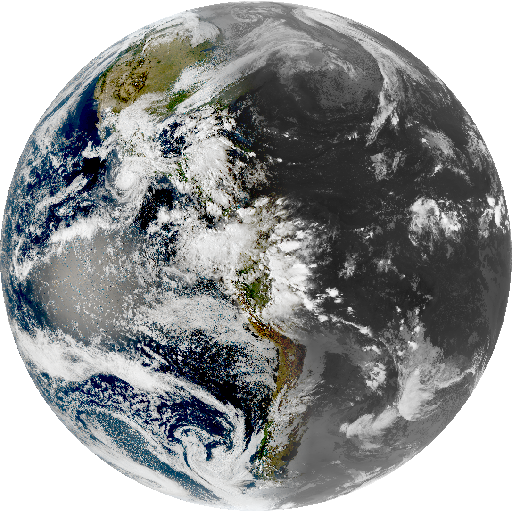 Imagem full-disk mais recente do satélite GOES-19 (INPE/BDC)